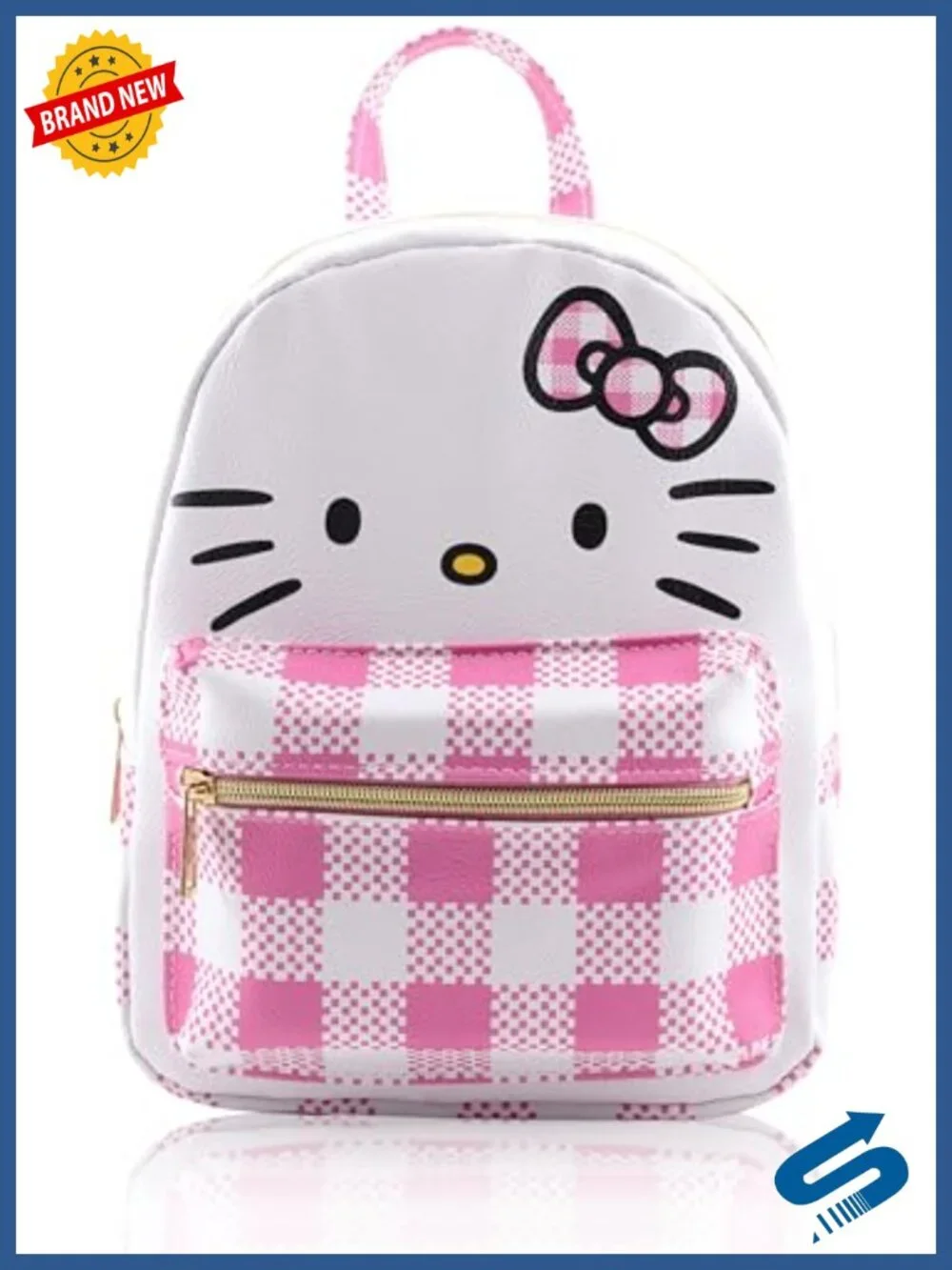 Officially Licensed Sanrio Hello Kitty Mini Backpack PU Leather 10 inch